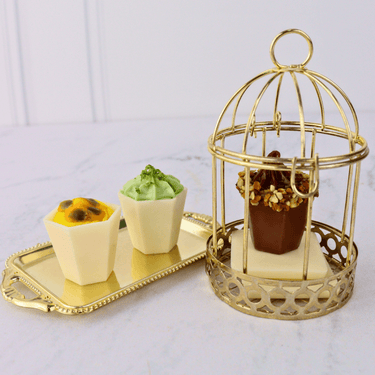 Forma de Chocolate Especial 3 Partes - Copo Licor Sextavado - BWB10579